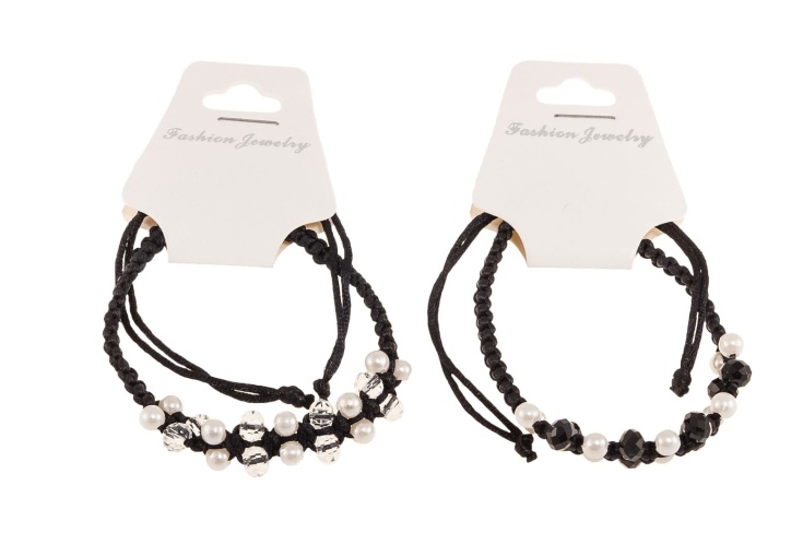 Pleciona bransoletka ze szlifowanymi koralikami